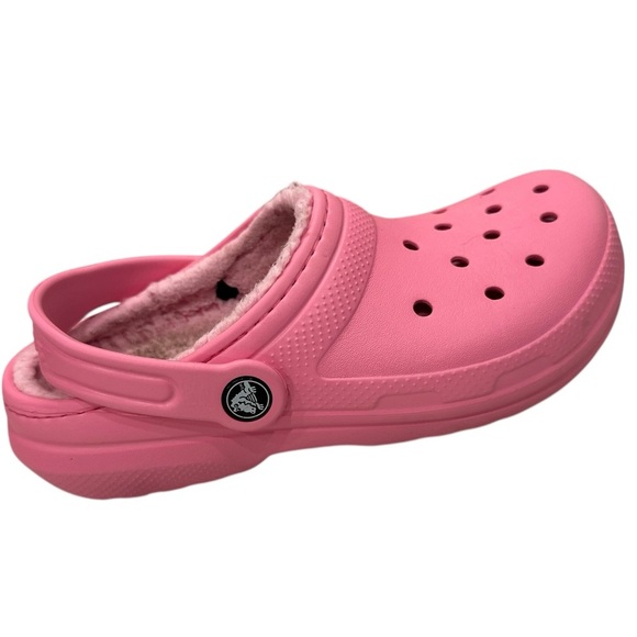 Youth Junior Girl’s CROCS Slip On Shoes Lined Pink Size 3 - Picture 2 of 6